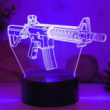 Rifle 3D illusion lamp