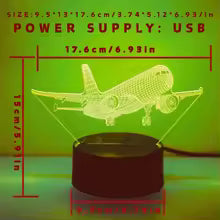 Plane 3D illusion lamp