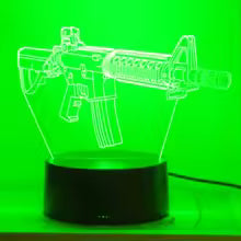Rifle 3D illusion lamp