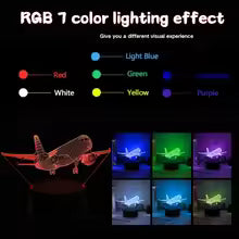 Plane 3D illusion lamp