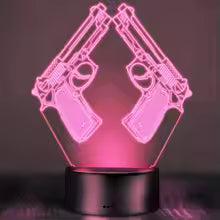 Pistol 3D illusion lamp