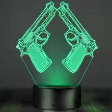 Pistol 3D illusion lamp