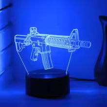 Rifle 3D illusion lamp