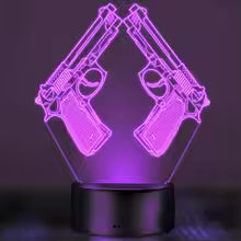 Pistol 3D illusion lamp