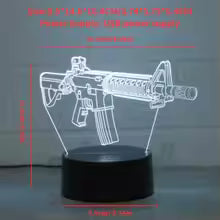 Rifle 3D illusion lamp