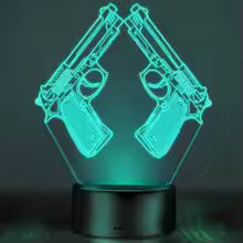 Pistol 3D illusion lamp