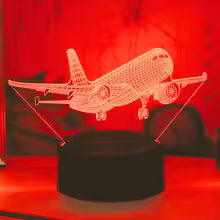 Plane 3D illusion lamp