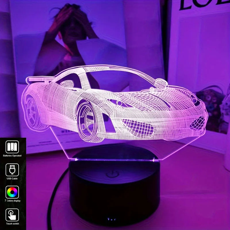 Race Car 3D illusion lamp