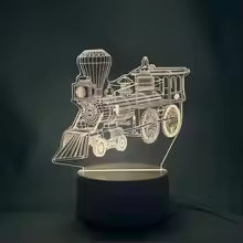 Train 3D illusion lamp