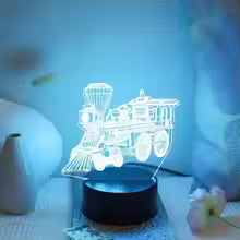 Train 3D illusion lamp